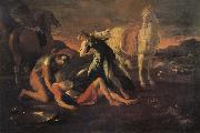 Nicolas Poussin Trancred and Erminia France oil painting artist